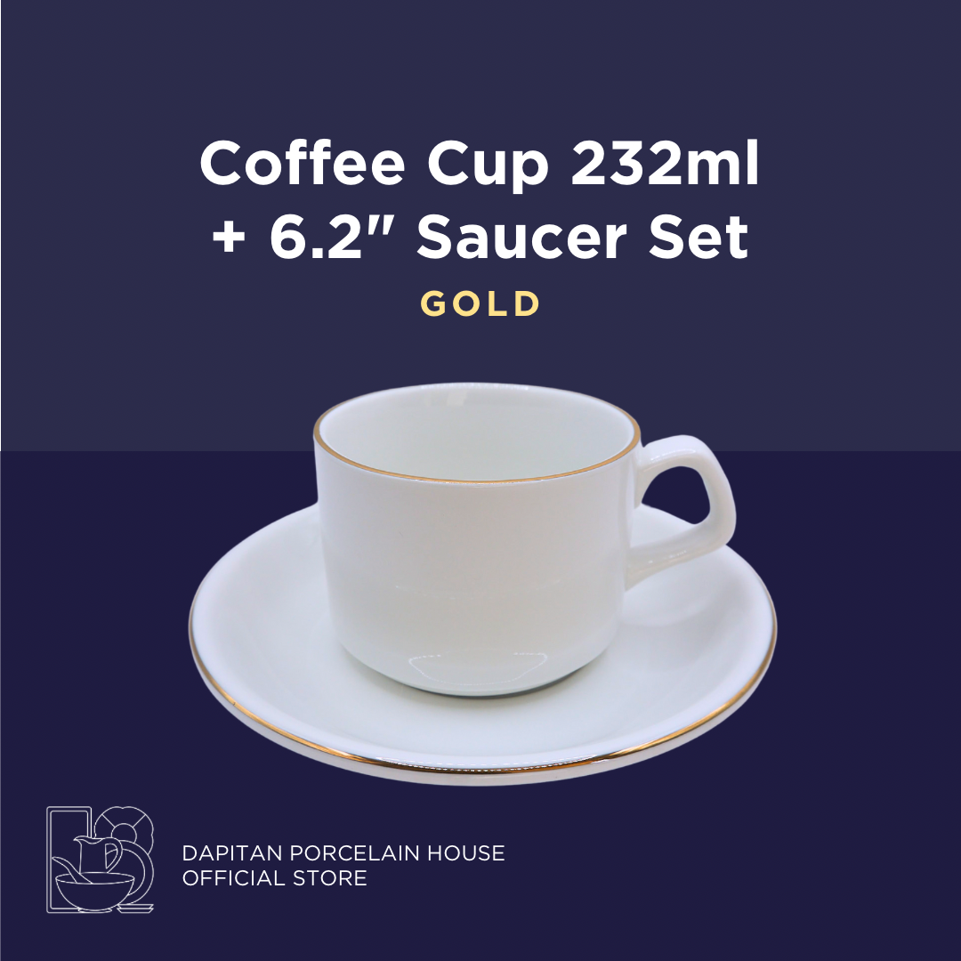 Coffee Cup 232ml + 6.2” Saucer Set