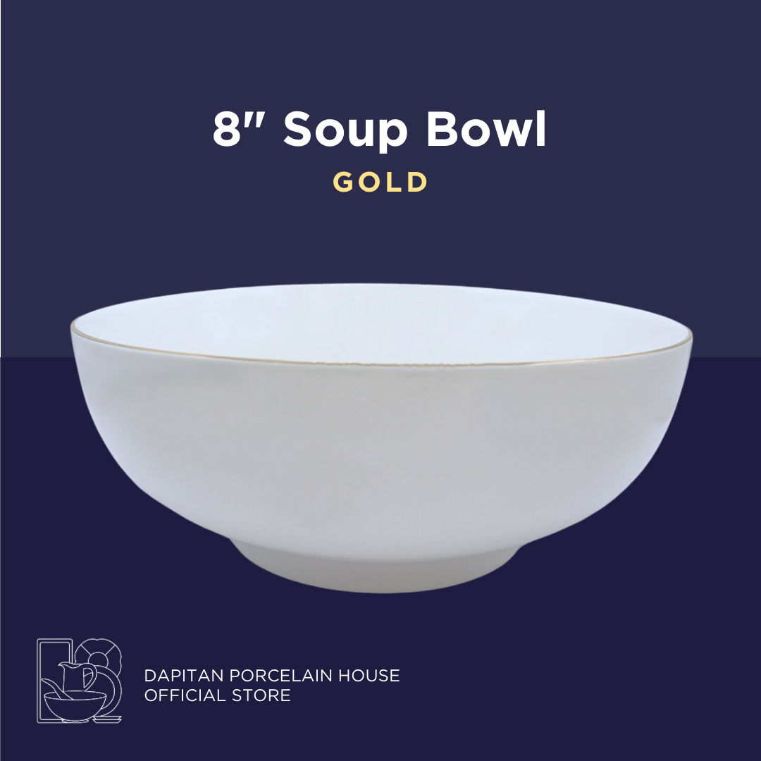 8” Soup Bowl - Gold