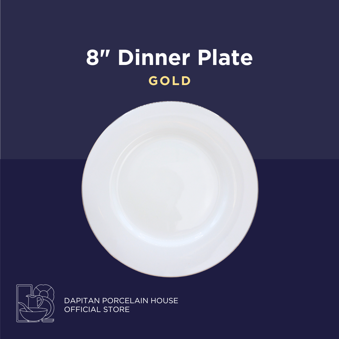 8" Dinner Plate - Gold