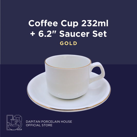 Coffee Cup 232ml + 6.2” Saucer Set
