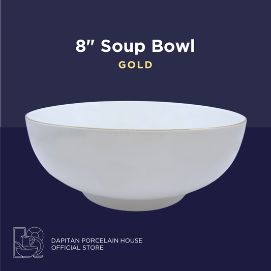 8” Soup Bowl - Gold